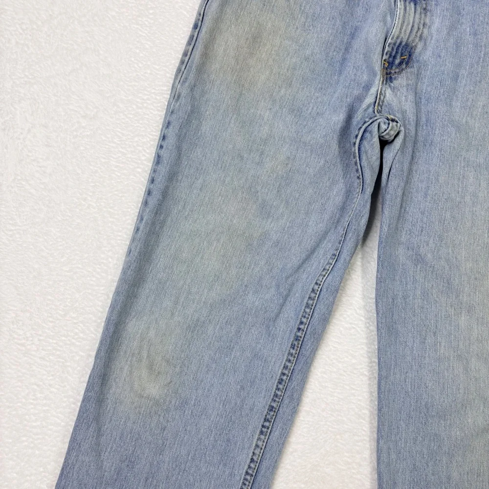 Levis 550 Relaxed Fit Light Wash Denim Jeans Mens 36x32 Measures 35x30‎ Y2K Worn
